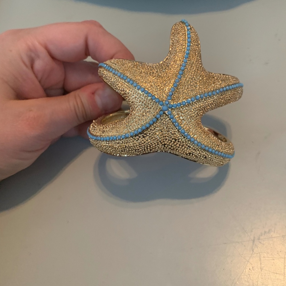 Lilly Pulitzer Gold Starfish Bracelet EUC
